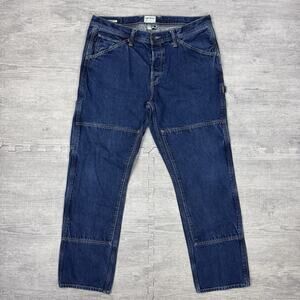 Todd Snyder Selvedge 34x32 (34x30) Carpenter Double Knee Dark Blue Denim Jeans
